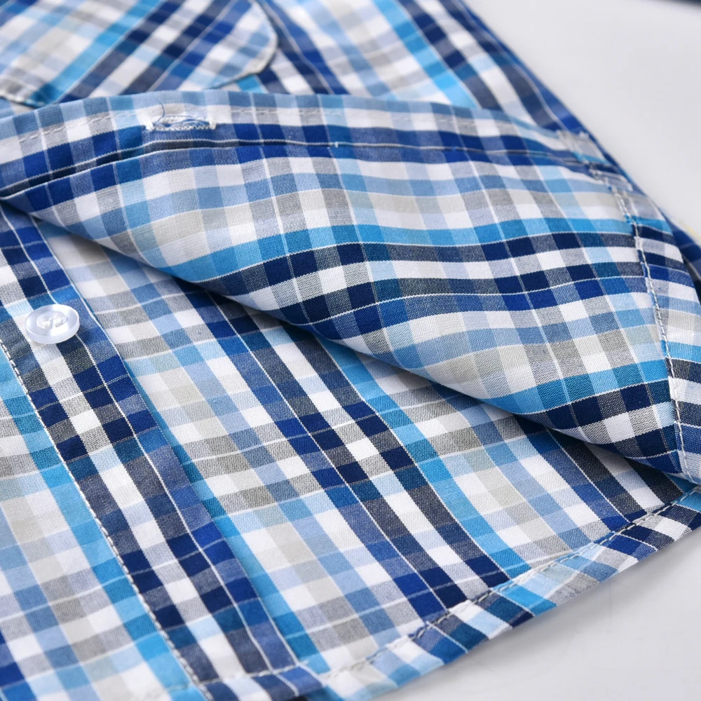 
custom blue plaid child long sleeve 95 cotton shirt 