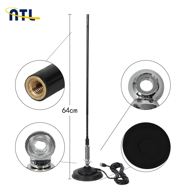 27mhz Cb Antenna With Spring Barrel With Base Mount Folded Whip Atlt327mag Buy Hf
