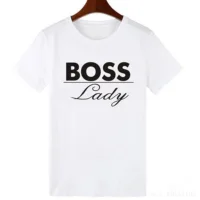 

Women's Clothing boss lady Letter Printing Summer Simple O Neck T Shirts