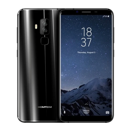 

Wholesale 5.7 inch 2.5D Android 7.0 MTK6750T Octa Core 4GB+64GB Homtom S8 4GB 64GB smartphone, Black