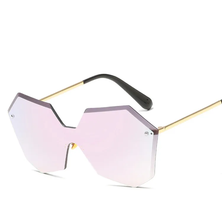 

2019 Brand Women Fashion Mens Rimless Shield Sun Glasses Sunglasses