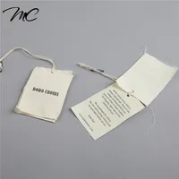 

Eco-friendly Custom Natural White Cotton Canvas Fabric Baby Hoodies Swimwear Clothing Hang Tag for Garment Swing tag