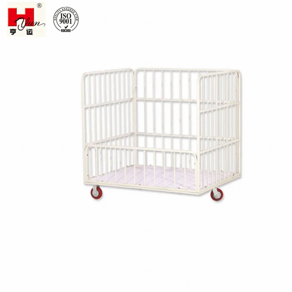 
Custom Made One-side Accessible Textile Storage Trolley with Wheels in Garment Trolley 