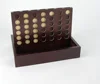 Four in a row game wooden connect 4 for table game set