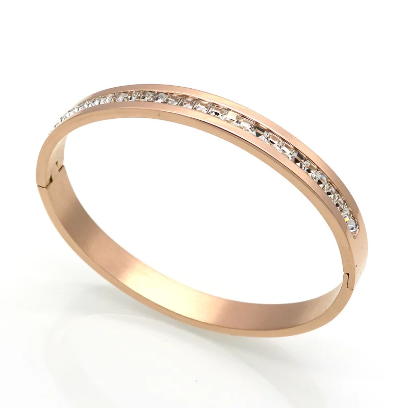 

Latest Design Daily Wear Stainless Steel Cz Bangles And Bracelet, Silver;gold;black;rose gold