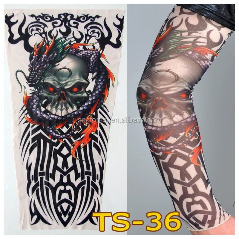 Tattoo Sleeves Fake Temporary Tattoos Arm Sunproof Art Sleeves UV  Half-Finger