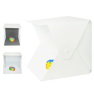 20cm led softbox photography equipment studio portable led light tent mini photo soft box with 2 colors backdrops