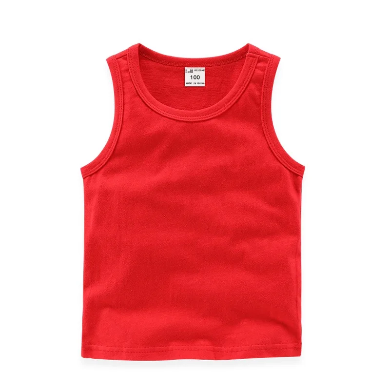 
Korean Cotton Kids Sleeveless Vests Tops 