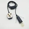 BS1363A plug 250V power cord with inline switch E14 lamp socket for lamp lighting