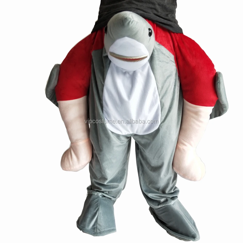 

Shark Costume Halloween Adults Costumes Christmas Piggyback Shoulder Ride on Pick Me Up, As picture