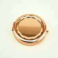 

Three colors crystal metal circle shape 25mm lashes luxury eyelash packaging diamond eyelash box with mirror