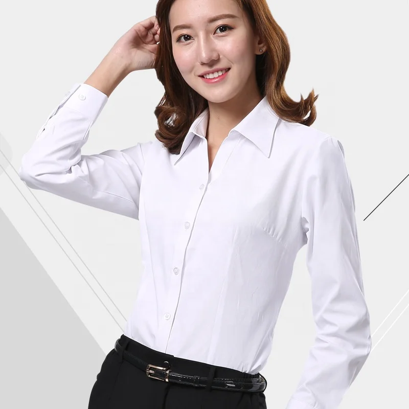 

2019 oem custom wholesale women shirt formal long sleeve blouse ladies shirt, Picture