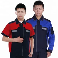 

Wholesale quality cheap short sleeve workshop 4S car maintenance service worker workwear uniform