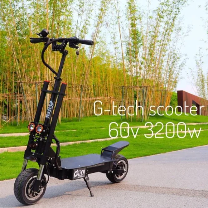 

80kph 3200w electric motorcycle scooter Adult 60V Gtech Lithum-ion Battery Electric Scooter, Black