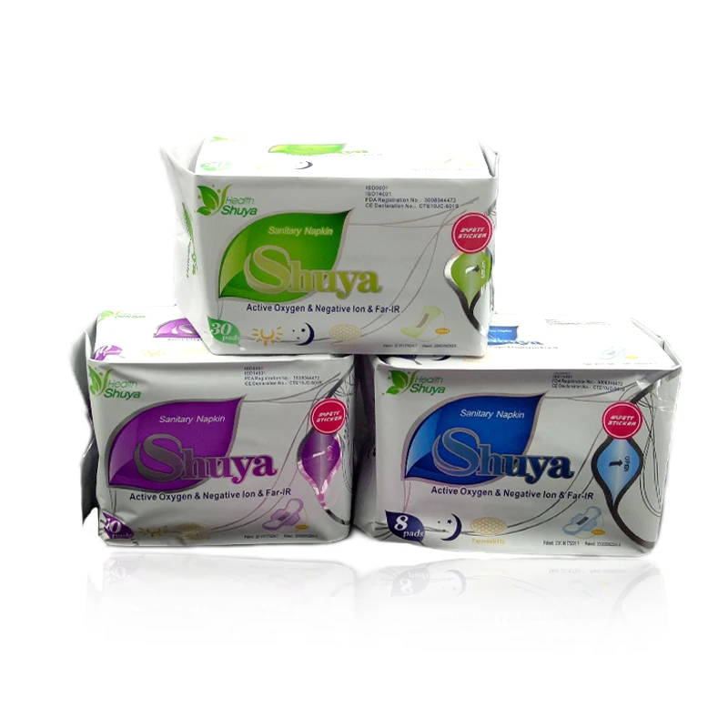 

OEM Active Oxygen and Anion Sanitary Napkin Factory Shuya