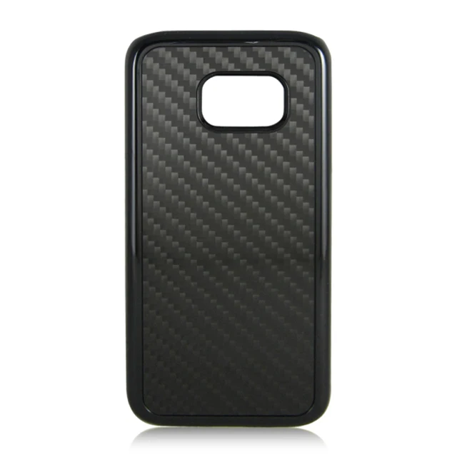 High Quality Real Carbon Fiber Shiny Pattern PC Phone Case for Samsung S7