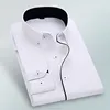 New design men shirt with button down collar and non-iron easy care men dress shirt