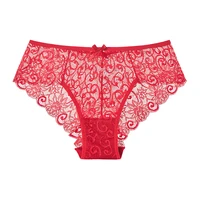 

Sexy Transparent Women Underwear Low Rise Hollow out Thong Lady Lace Hipster Panties