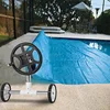 Aluminum swimming pool cover telescopic roll