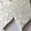 Mixed design white fresh water mop shell and white marble mosaic floor tile