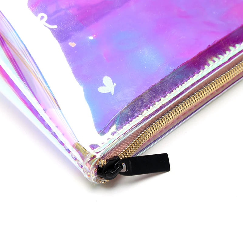 
Hot Shiny Laser Pencil Pouch Cosmetic Bag Pen Pencil Case Stationery Pouch Bag Case Pink for Girls Women 