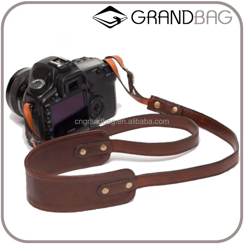 vintage genuine leather camera neck strap shoulder strap durable adjustable camera leather hanging belt guangzhou wholesale