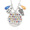 DS Beautiful Design Movie Jewelry Alphabet Light Wall Pendant Charms Eleven Letters Beads Necklace