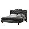 Nordic fabric bed small apartment storage high box bed simple modern 1.8 m double removable and washable soft bed ins styl-PB388