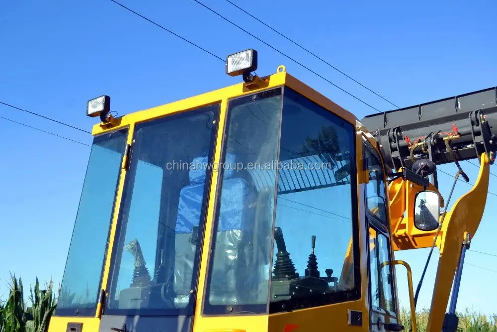 CE certified hydraulic 4 wheel tractor backhoe loader