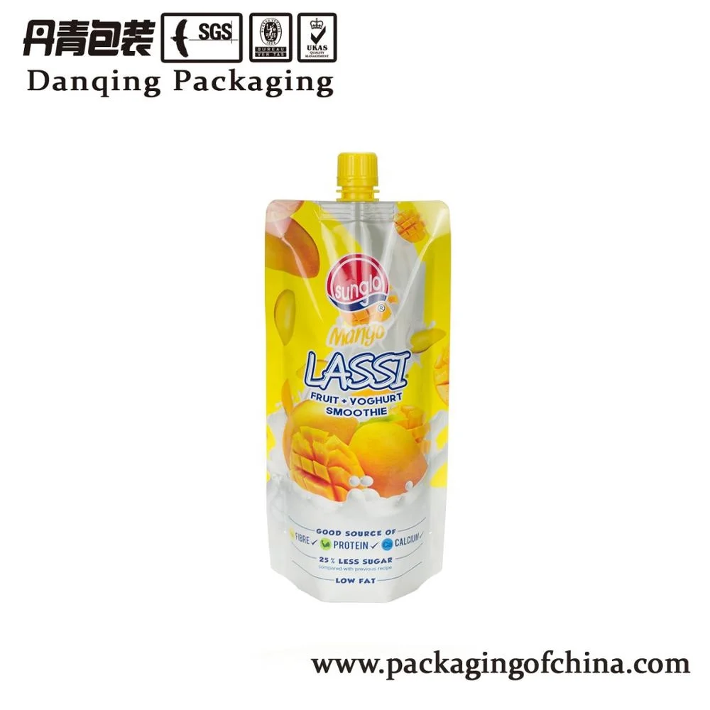 Mango yoghurt stand up pouch with spout customized printing packaging from China
