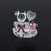 New Design Crystal Bear Figurines Baptism Souvenirs Baby Shower with Pacifier