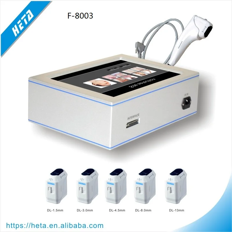 

Factory promotion hifu face lift machine with 8 pcs hifu cartridges, Silver