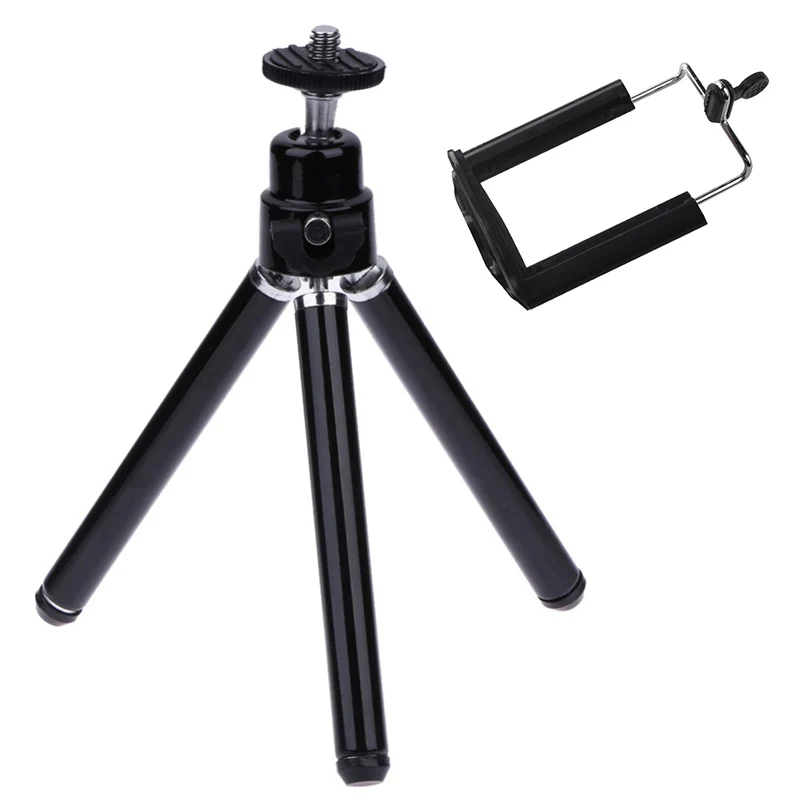 

Wholesale Portable Aluminum Desktop Mobile Phone Tripod for Mini Projector Camera, Silver;black