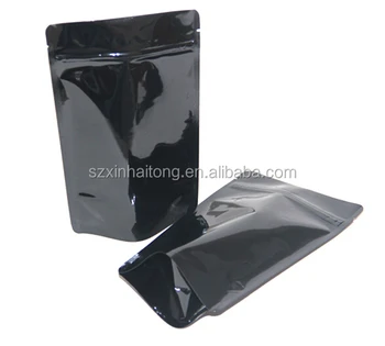 black foil ziplock bags