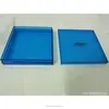 Fluorescent Blue Acrylic Display Box with Removable Lid and Logo and EVA foam filled Slipcase