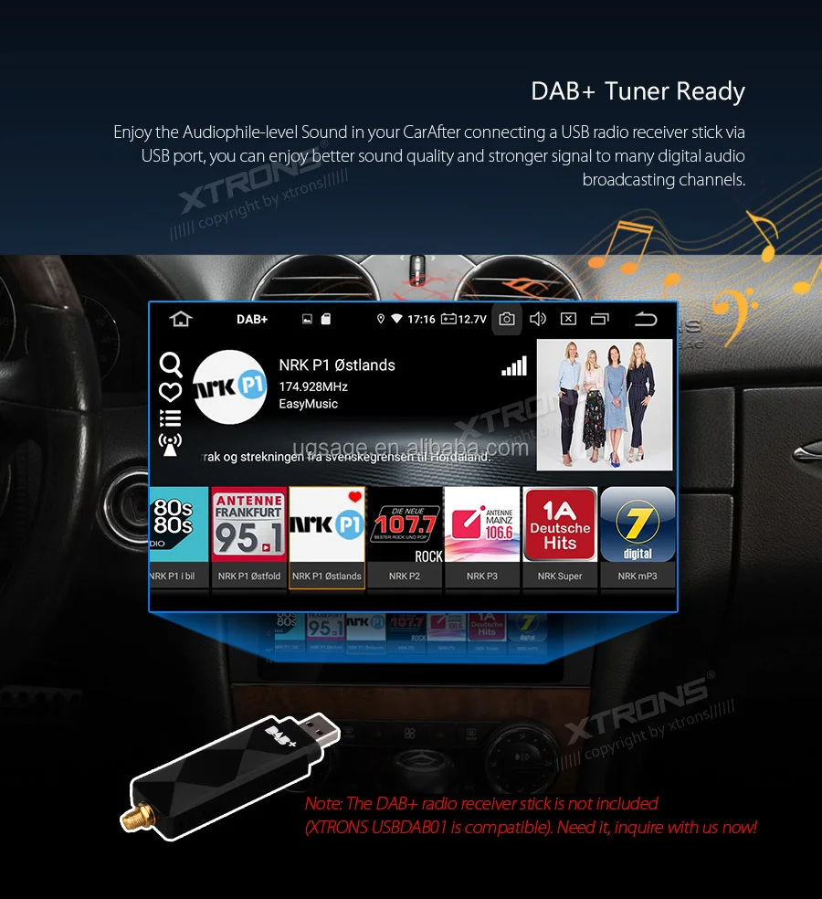 Xtrons 8" 2 Din Android 9.0 Radio Para Carro For Mercedes Benz Clk W209