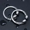 Delicate inspection monkey king head hoop sterling silver ring