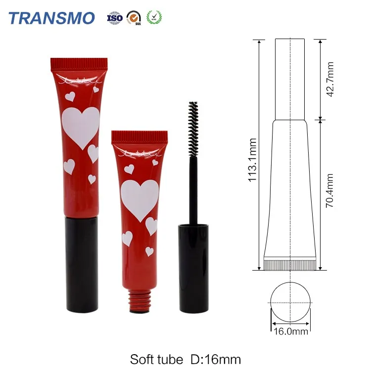 Top Popular Luxury Mascara Tube Cosmetic Packaging Mini Red Mascara