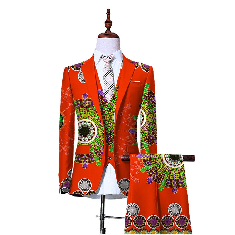 (Jacket+Vest+Pants)Blazers for Men 3 Piece Slim Fit Cowboy Wedding Men Suit Retro Gentleman Mens' African Clothing 6XL WYN230