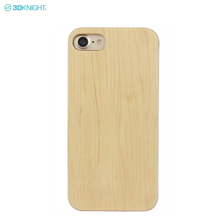 

Hot Selling Blank Maple Wood Phone Case for iPhone 7, Original wood/bamboo colors for option