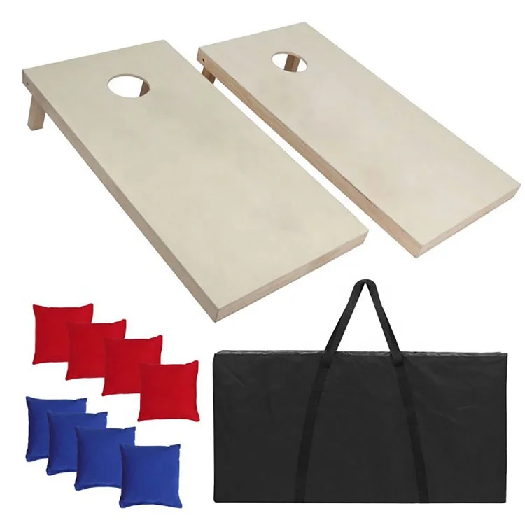 

High Quality Bean Bag Toss Corn Hole Board Wood Portable Cornhole Game For Outdoor, Customized color