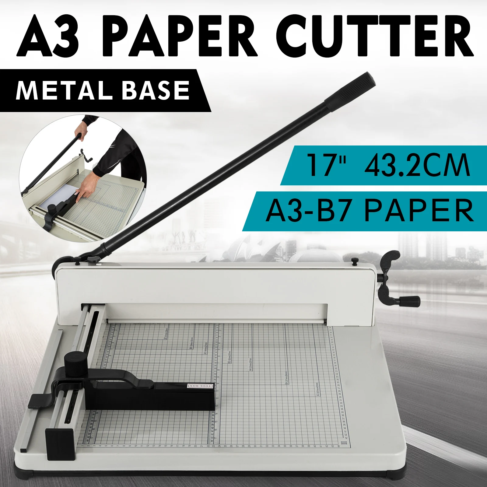 High Quality Paper Cutter Heavy Duty Steel 17" Industrial Paper Cutter