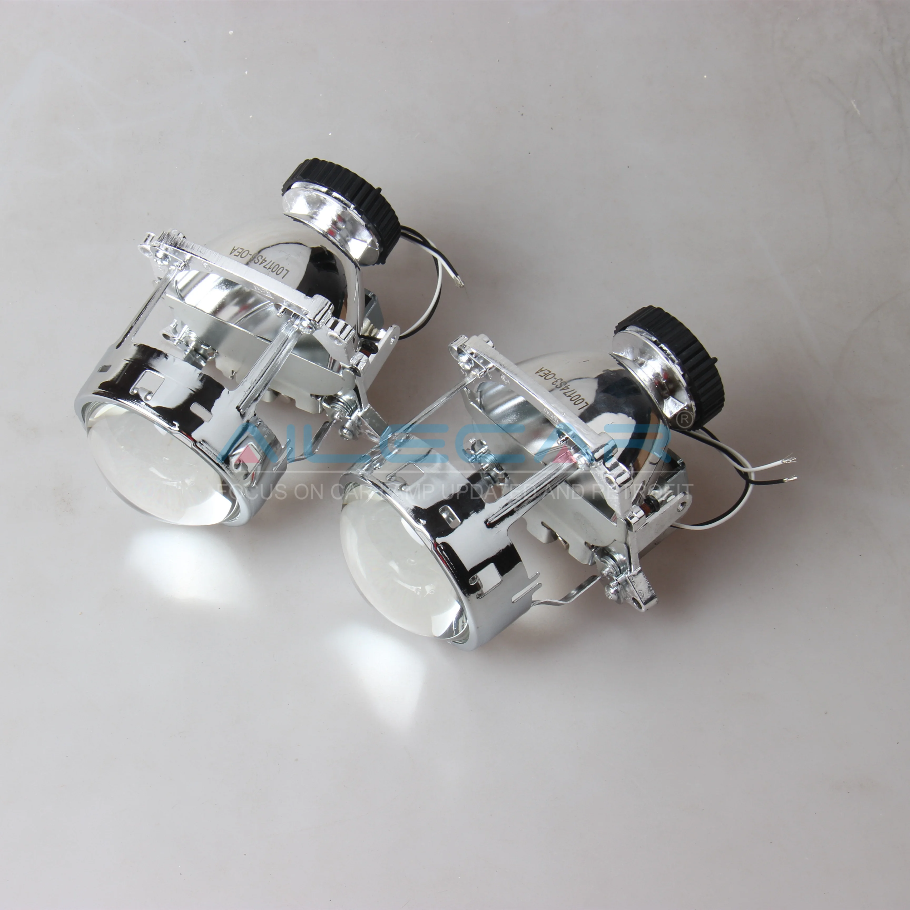 SINOLYN 2.5" MH1 Bi-Xenon Projector Lens Retrofit Kit – For BMW E46 Halogen Headlights – H1 Bulb Fitment