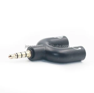 hot sale 3.5mm aux  U shape 1 in 2 out Audio Splitter adapter microphone music for computer