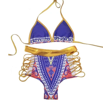 Oem Bikini South Africa Swimsuit Printed Swimwear - Buy Gold Blocking ...