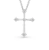 New Nice Design Sterling Silver Cross Pendant Necklace With Crystal For Women
