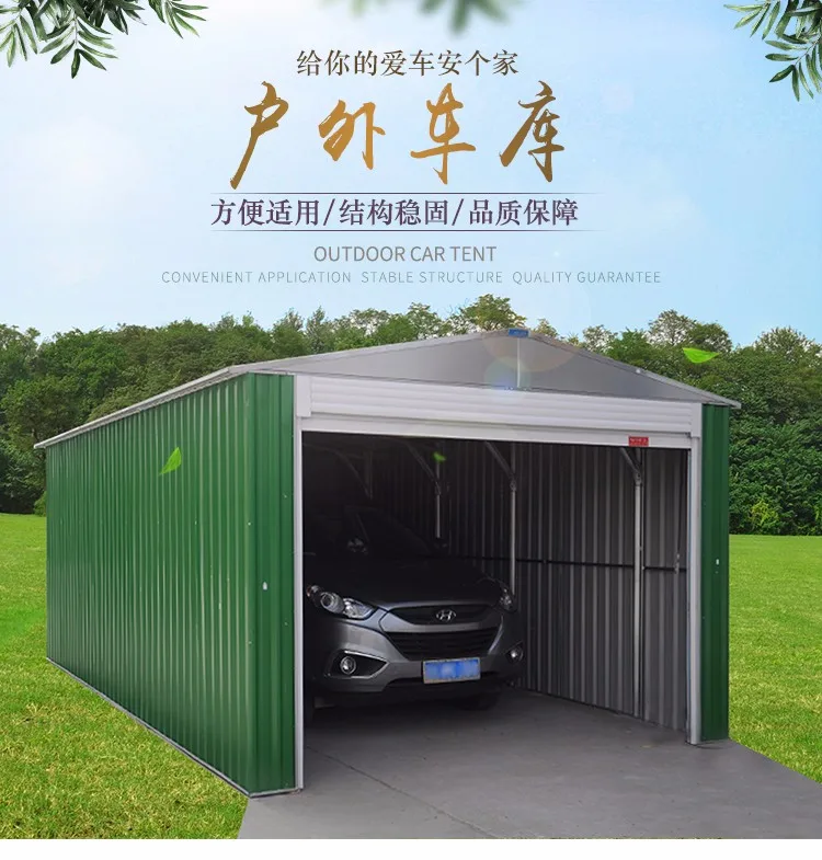 diy garden car garage with rolling door - buy mobile car