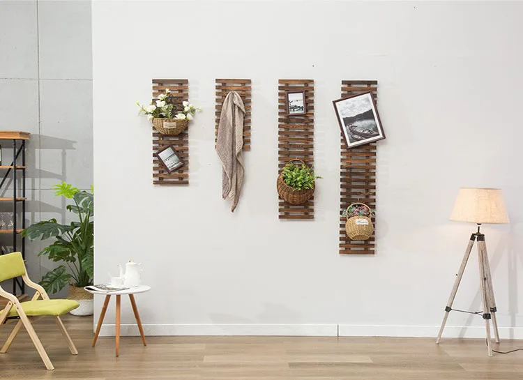 Solid Wood Carbonized Anticorrosive Decorative Hanging Wall Flower