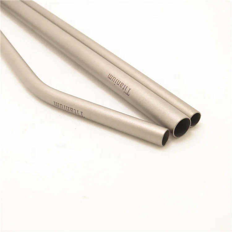 

Pure titanium straws length 22cm portable and non-toxic adult children titanium straw, Light yellow