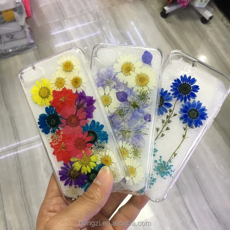 

Dried Real Flower Case For iPhone 7 Case Vintage Handmade Transparent Pressed Protective Back Case Cover For iPhone X 8 7 Plus